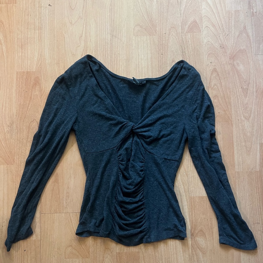 Express twist v-neck knit top XS circa 2003